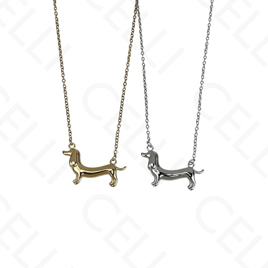 Dachshund stainless steel dog necklace