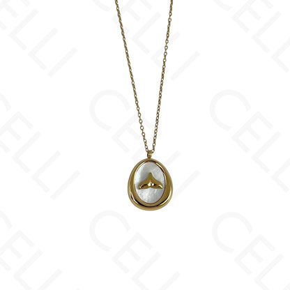 Collar de acero - cola de sirena esmaltada