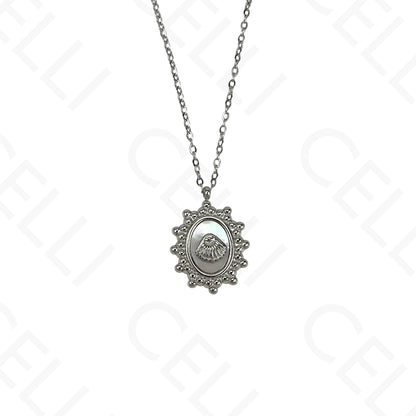 Collar de acero - 7 medallas de santas
