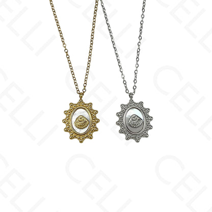 Collar de acero - 7 medallas de santas