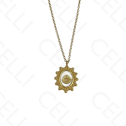 Collar de acero - 7 medallas de santas