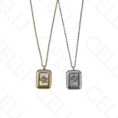 Collar de acero - 7 medallas de santas