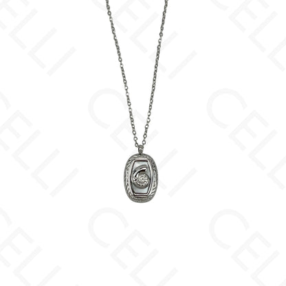 Steel necklace - 7 saint medals