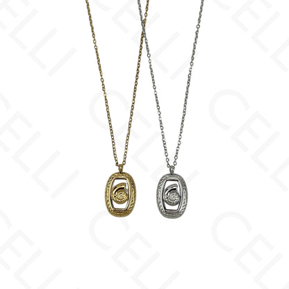 Steel necklace - 7 saint medals