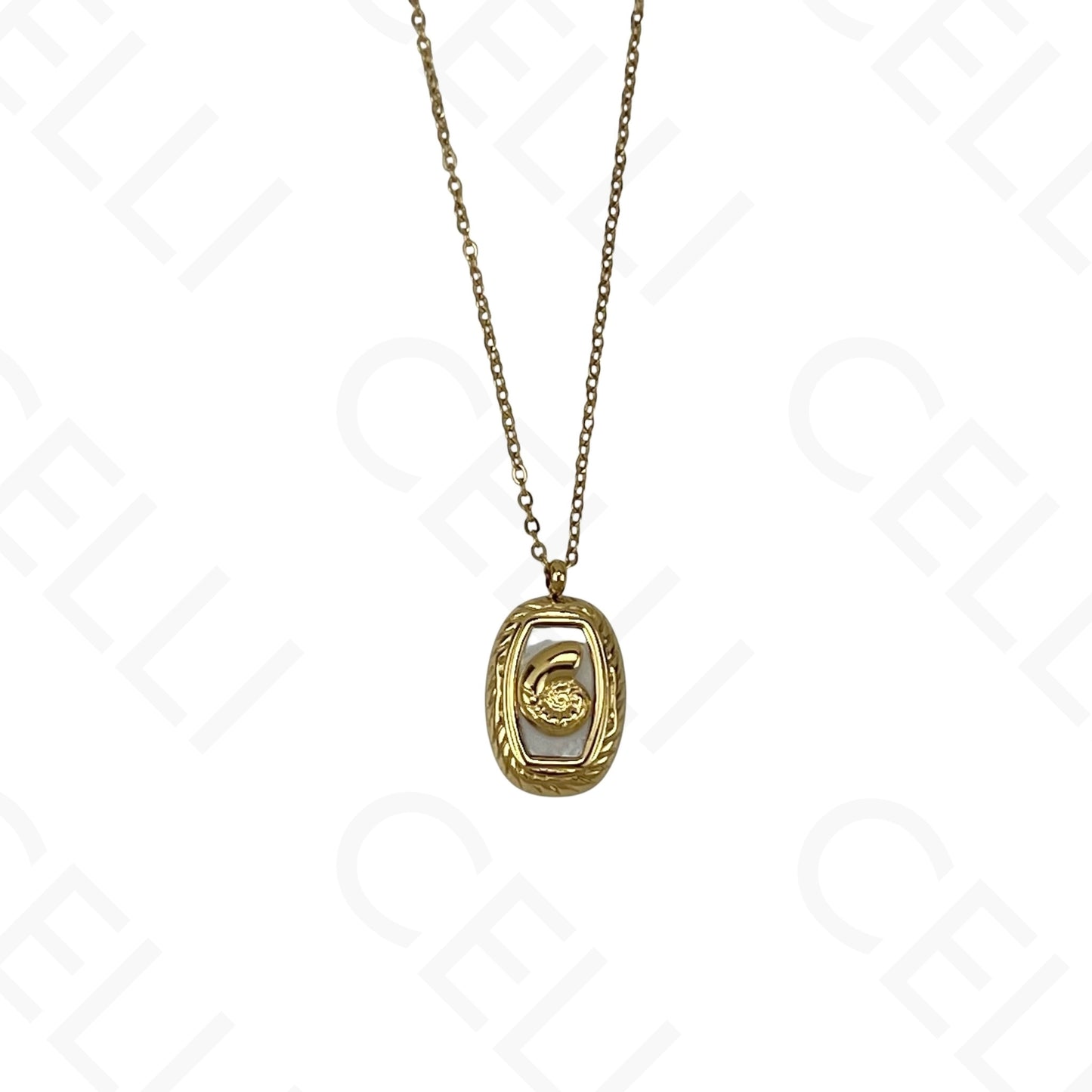 Steel necklace - 7 saint medals