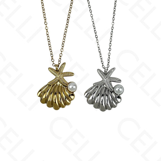 Steel necklace - 7 saint medals
