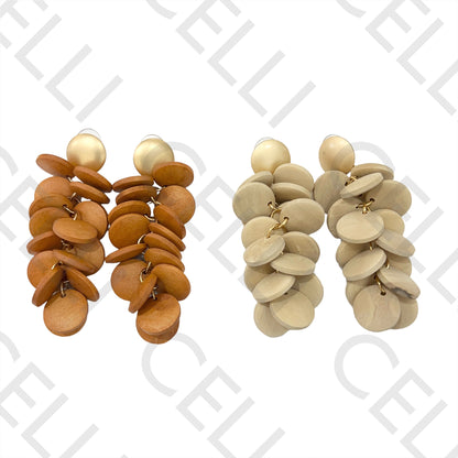 Brinco de Moda com madeira