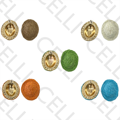 Brinco de Moda com palha/papel