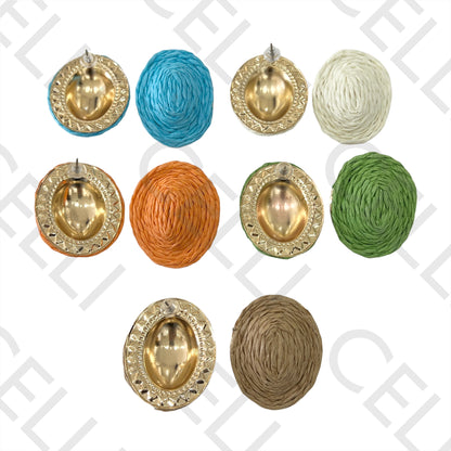 Brinco de Moda com palha/papel