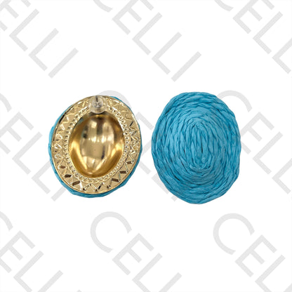 Brinco de Moda com palha/papel