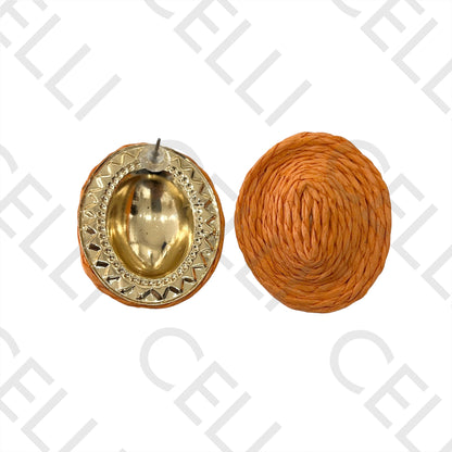 Brinco de Moda com palha/papel