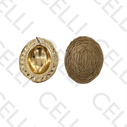 Brinco de Moda com palha/papel