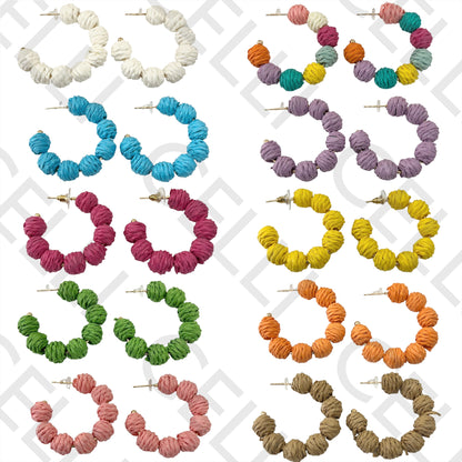 Brinco de Moda com palha/papel