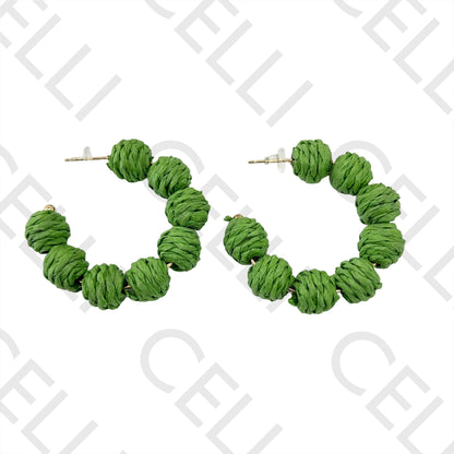 Brinco de Moda com palha/papel