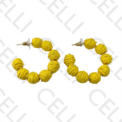 Brinco de Moda com palha/papel