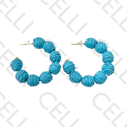 Brinco de Moda com palha/papel