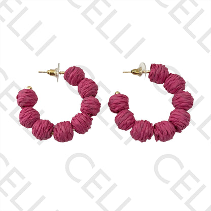 Brinco de Moda com palha/papel