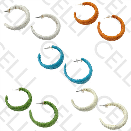 Brinco de Moda com palha/papel