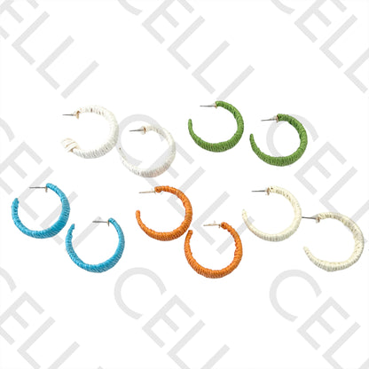 Brinco de Moda com palha/papel