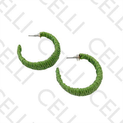 Brinco de Moda com palha/papel