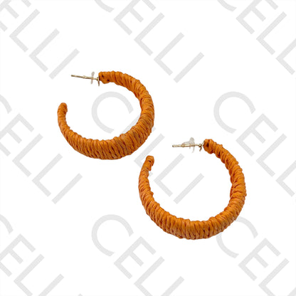 Brinco de Moda com palha/papel