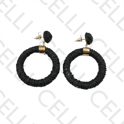 Brinco de Moda com palha/papel