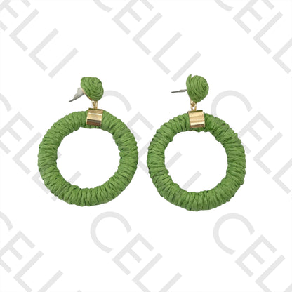 Brinco de Moda com palha/papel