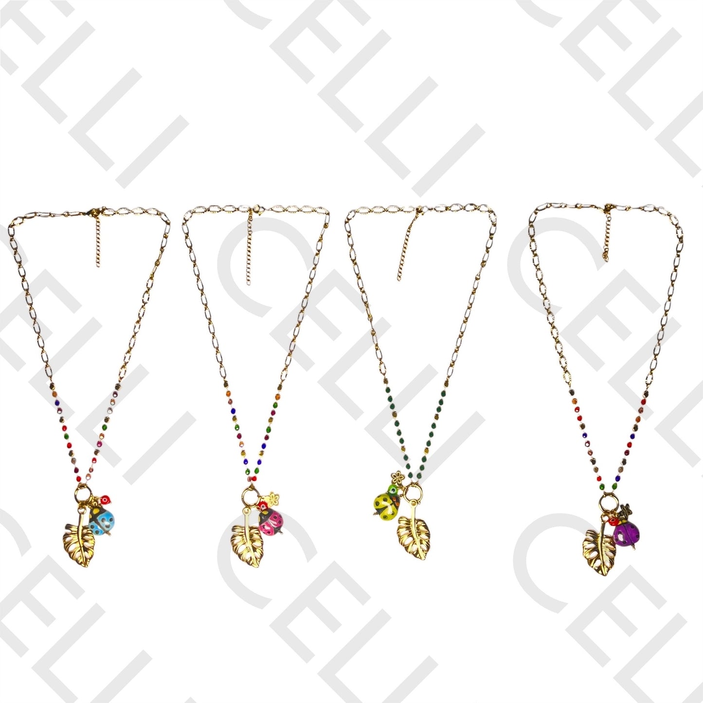 钢制尾巴 - 带瓢虫的叶子