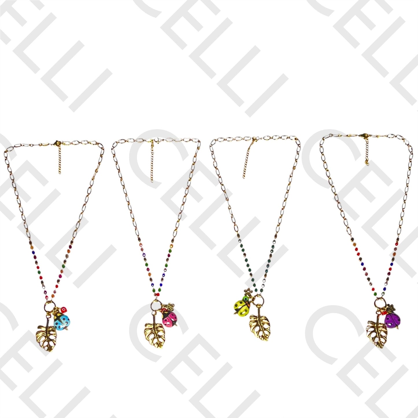 钢制尾巴 - 带瓢虫的叶子