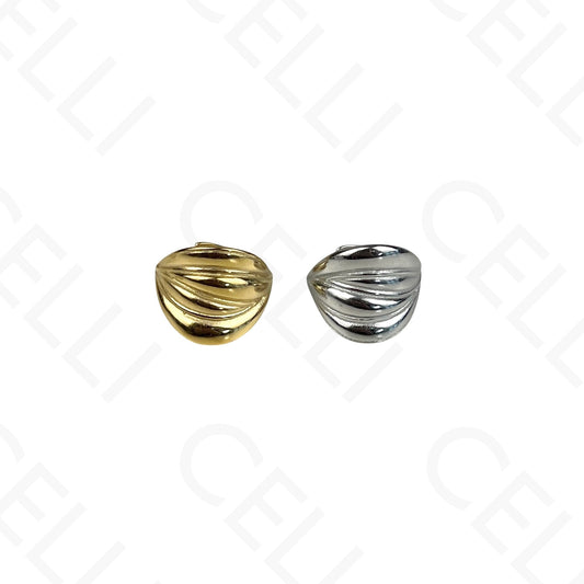 可调钢戒指 - 雕刻款