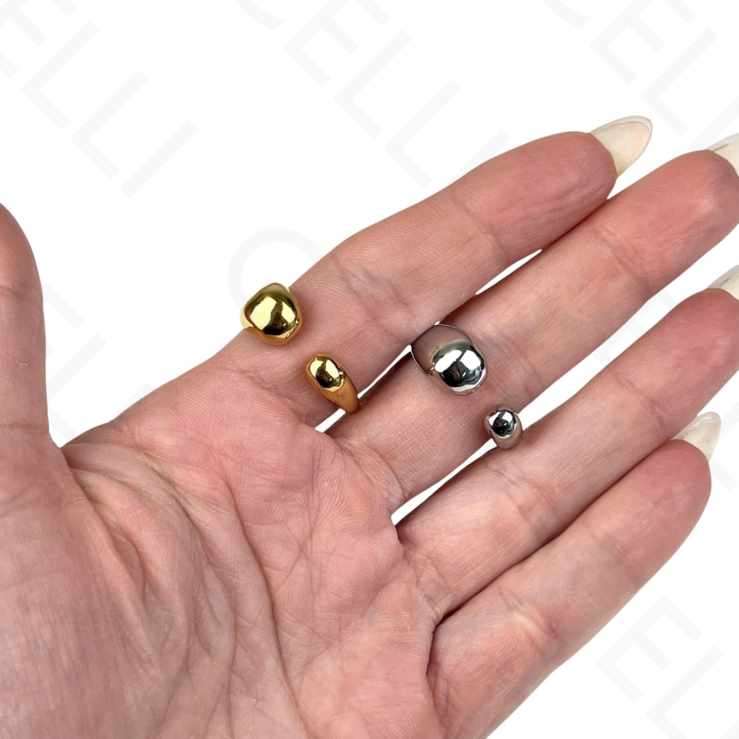 Anel de Aço Ajustável - amassado