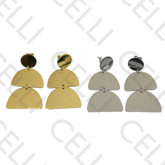 Steel Earring - (mirror type)