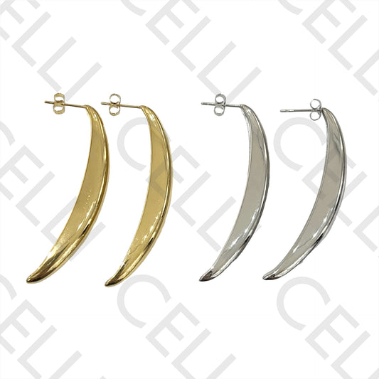 钢制耳环 - 光滑