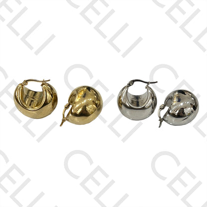 Brinco de Aço - bola lisa