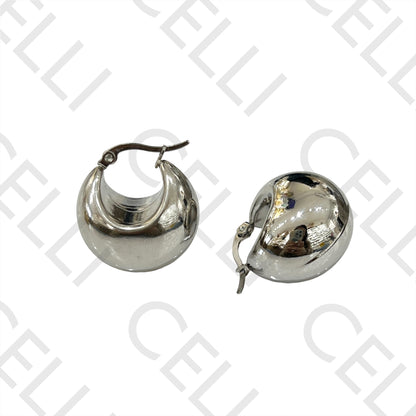 Brinco de Aço - bola lisa