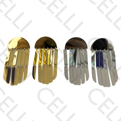 不锈钢耳环 - 长款（镜面类型）