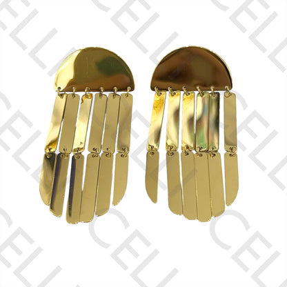 不锈钢耳环 - 长款（镜面类型）