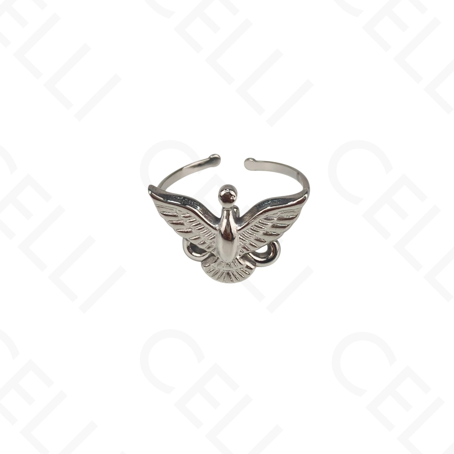 Adjustable Steel Ring - holy spirit