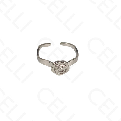 Anel de Aço Ajustável - rosa