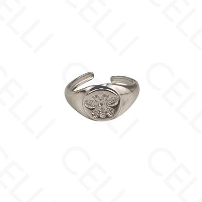 Anel de Aço Ajustável - abelha