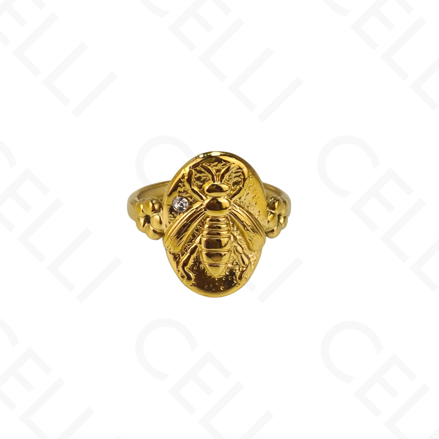 Anel de Aço Ajustável - abelha