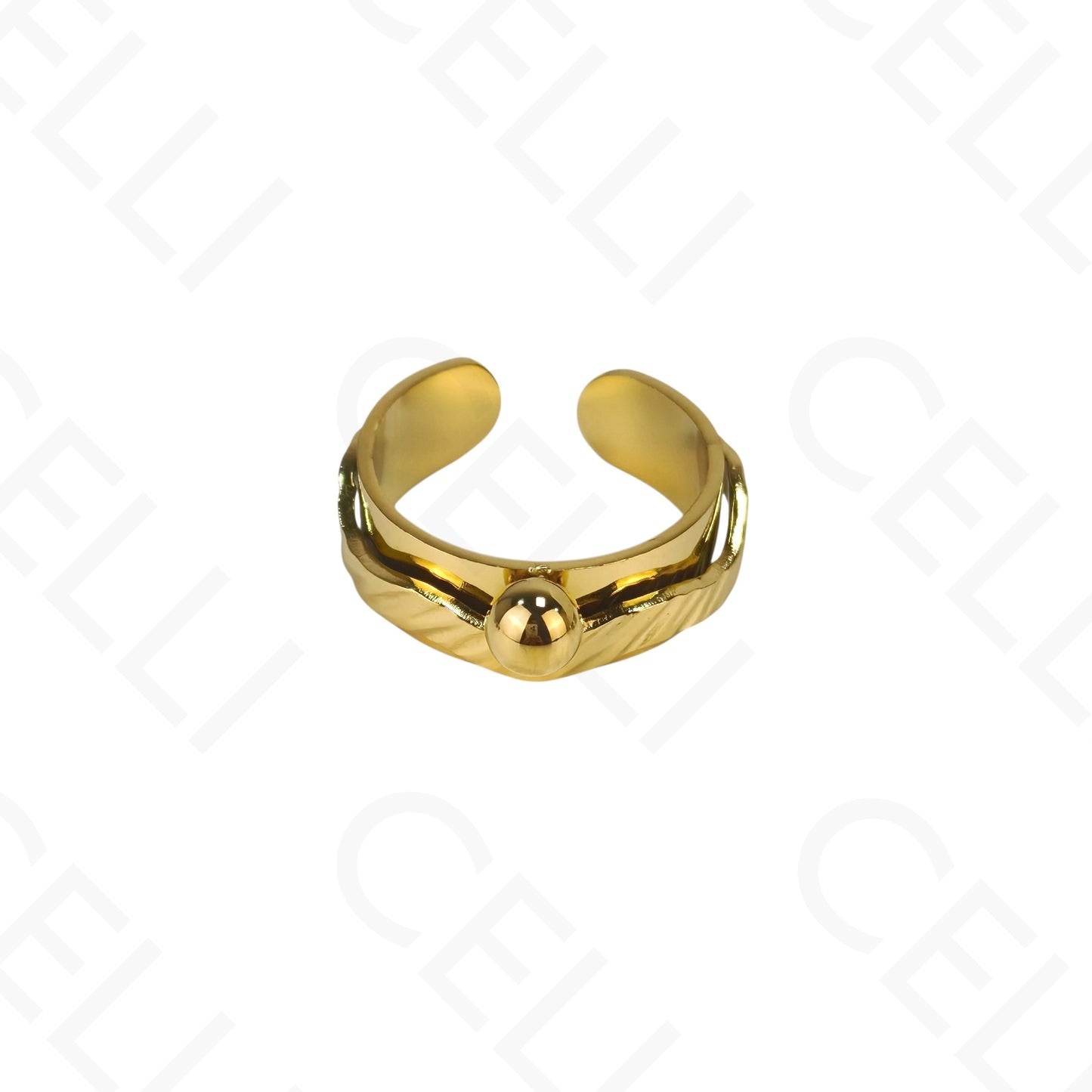 Anillo de Acero Ajustable - bola