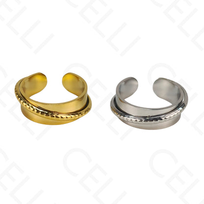 Anillo de Acero Ajustable - trabajado