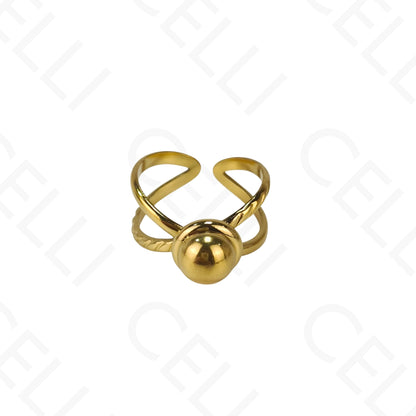 Anel de Aço Ajustável - duplo com bola