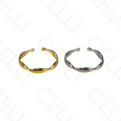 可调节钢戒 - 细环