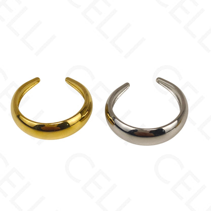 可调节钢戒 - 光滑圆润