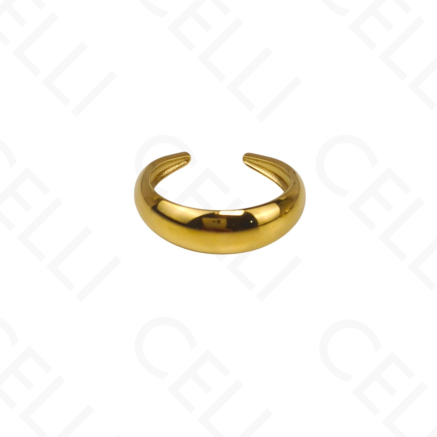 可调节钢戒 - 光滑圆润