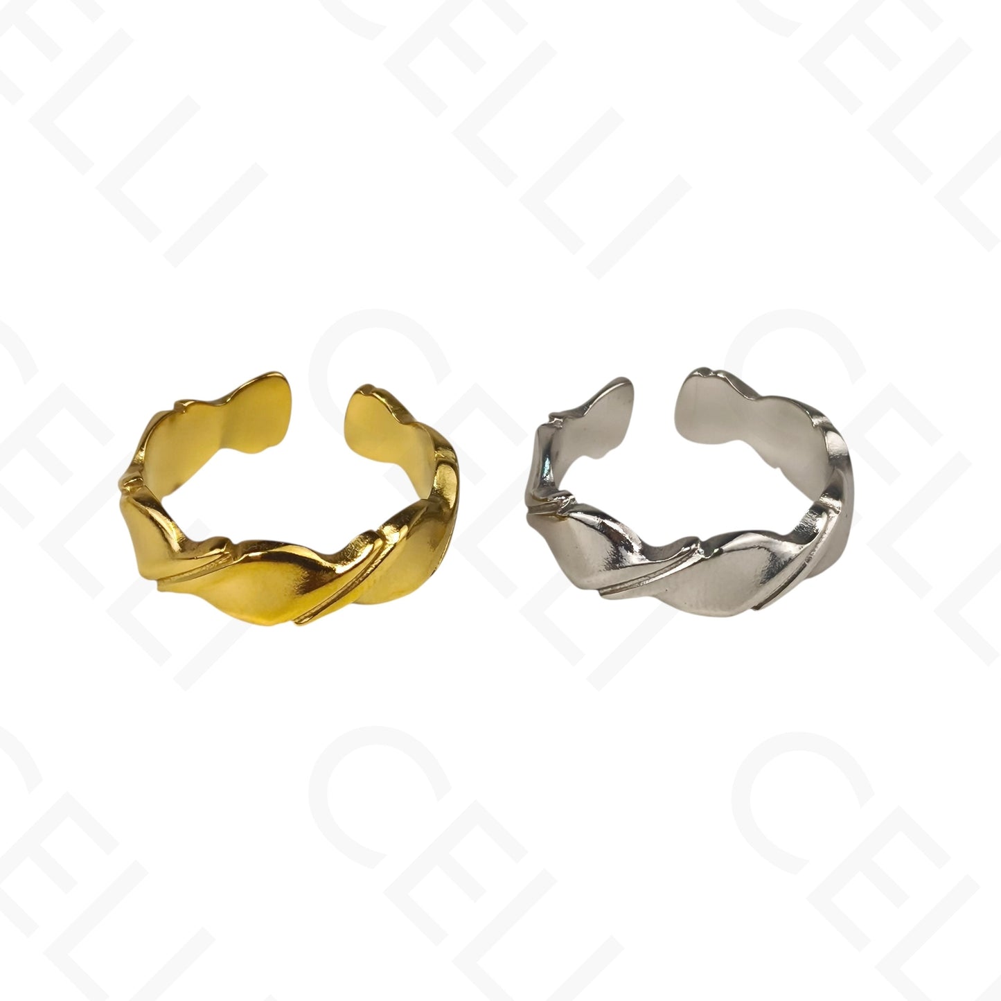 Anillo de Acero Ajustable - torcido