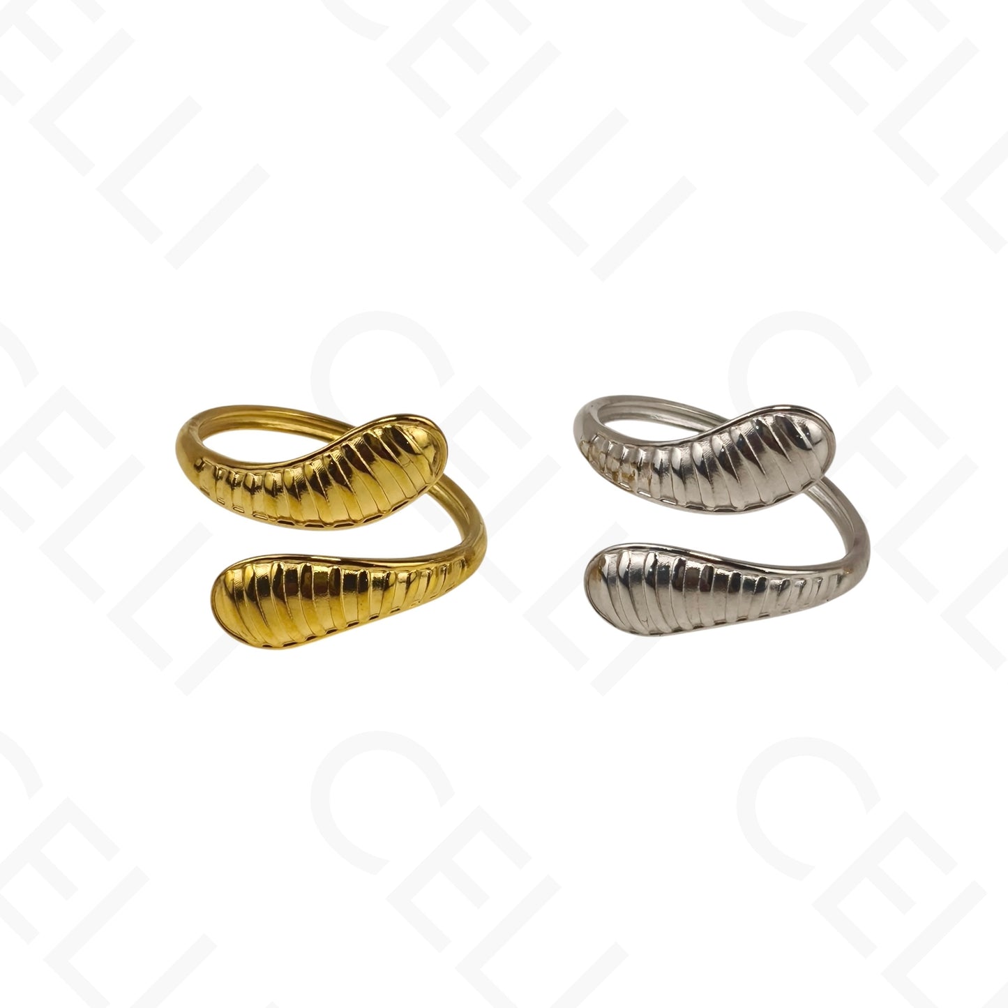 Anillo de Acero Ajustable - cobras trabajadas