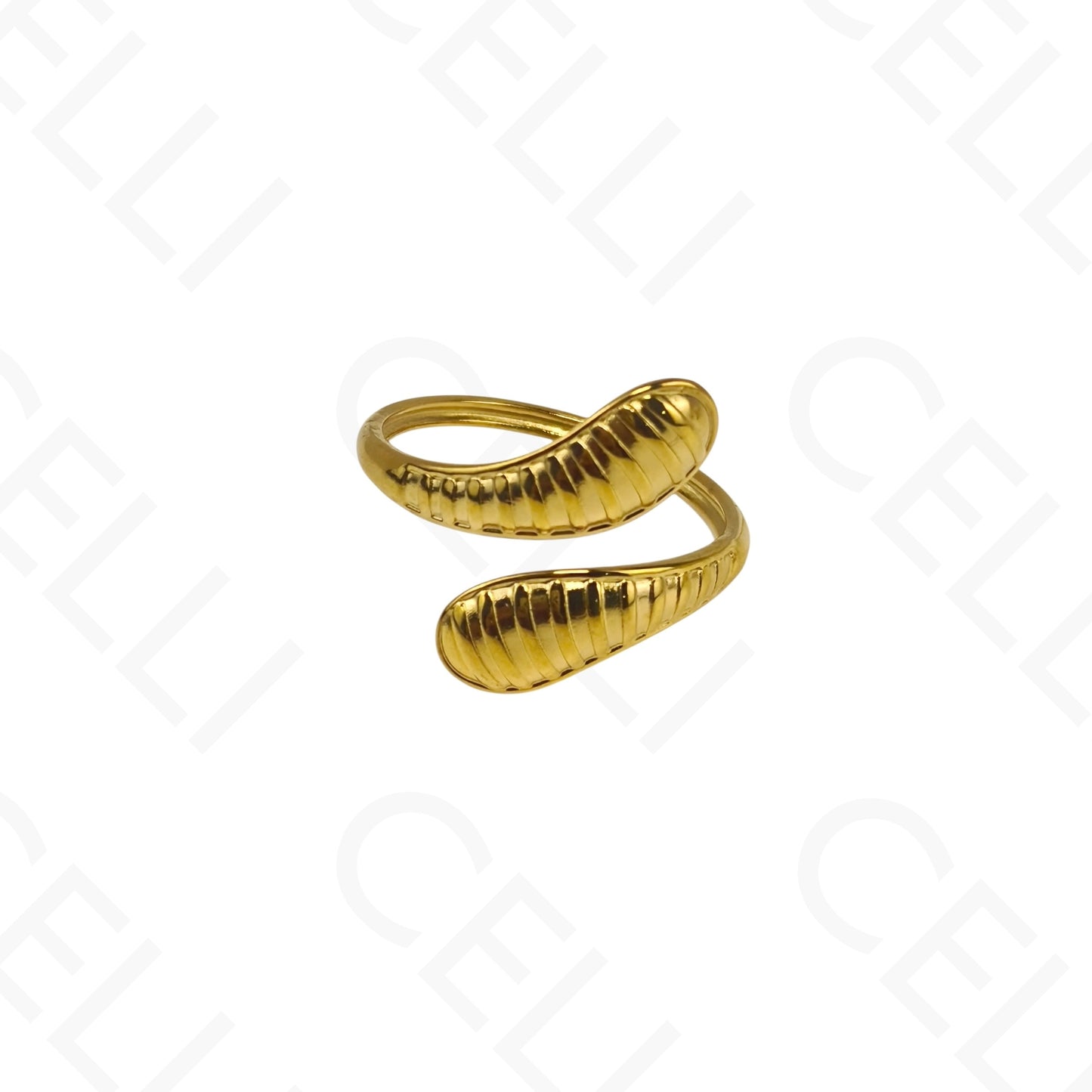 Anillo de Acero Ajustable - cobras trabajadas
